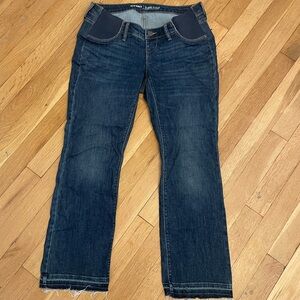 Flare mid-rise maternity jeans.  NWOT